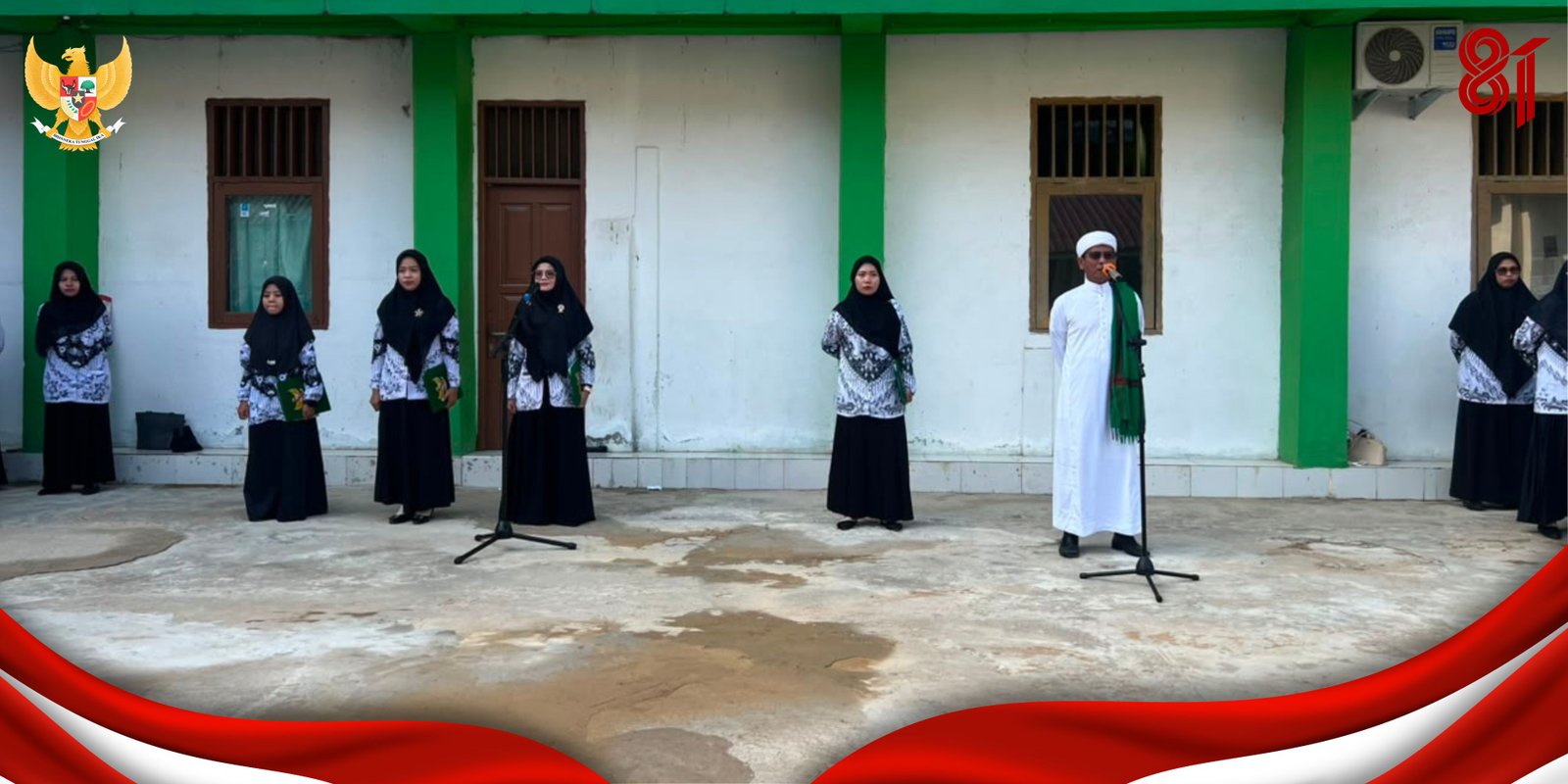 Semarak HUT RI ke-81, Yayasan Asy-Syauqi Gelar Upacara Bendera Khidmat Bersama RA, MI, dan SMP ITQ